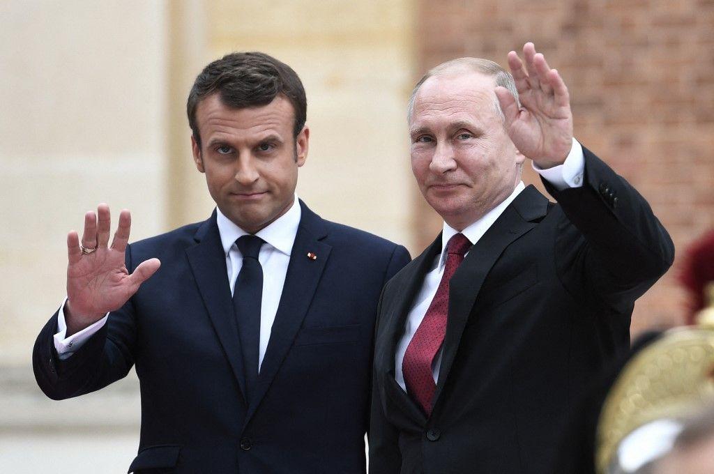 Emmanuel Macron Vladimir Poutine AFP