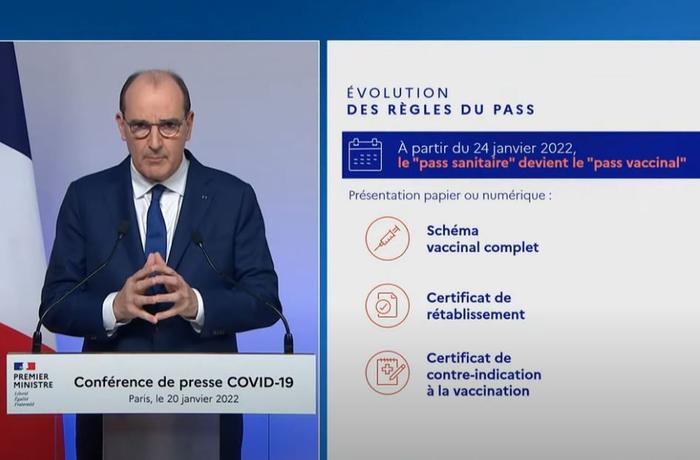 Jean Castex conférence de presse pass vaccinal
