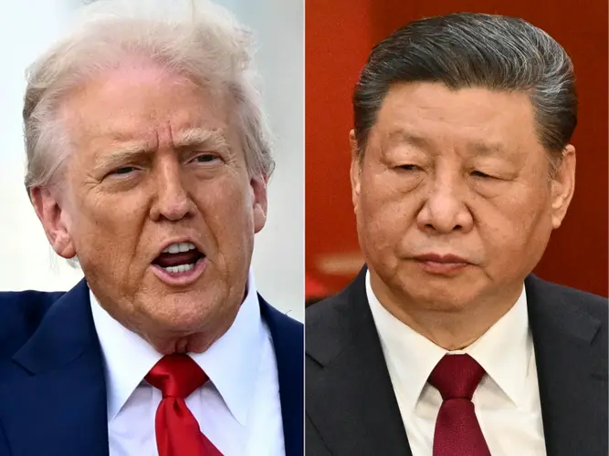 Les portraits de Donald Trump et Xi Jinping, image d'illustration.