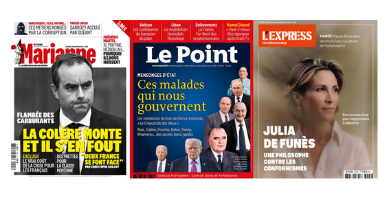 La revue de presse des hebdomadaires du 30 avril 2026.