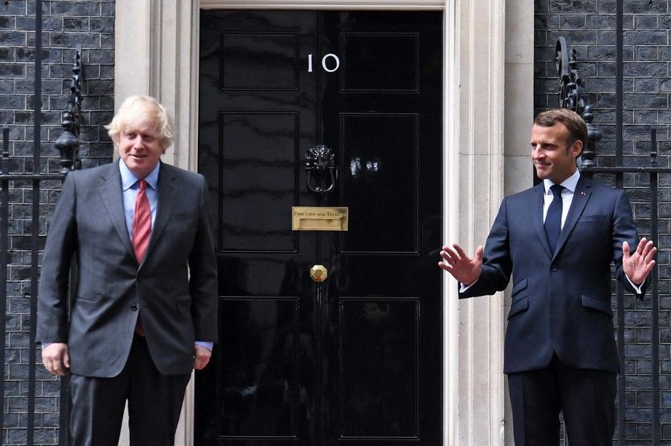 Emmanuel Macron Boris Johnson AFP