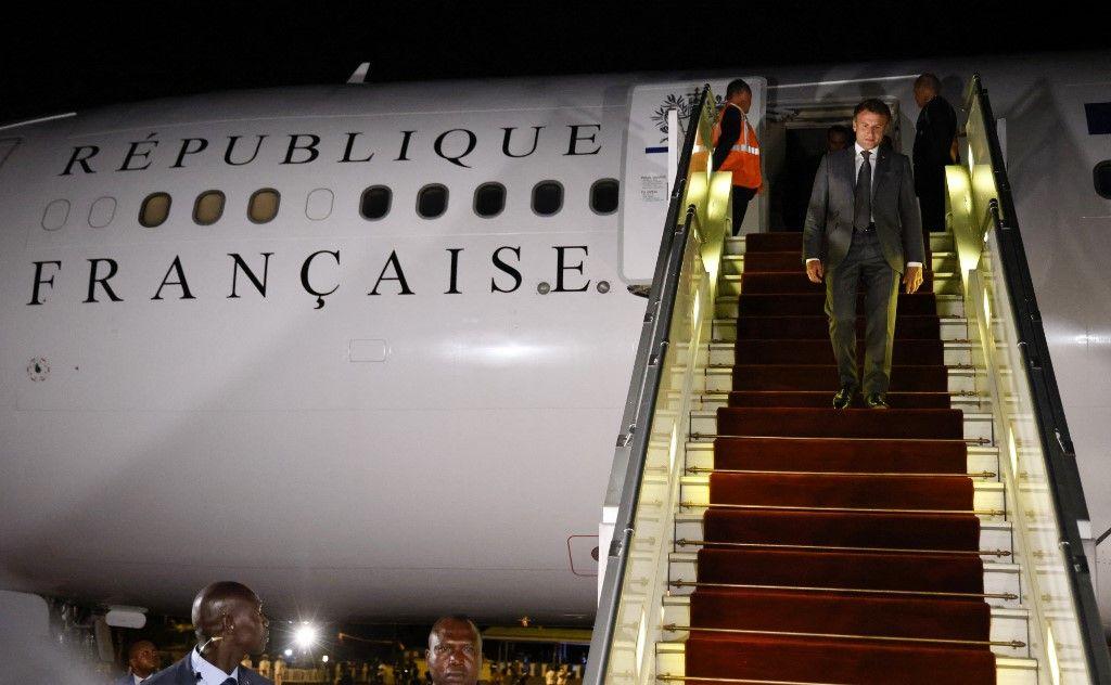 Emmanuel Macron visite Afrique 2022 AFP