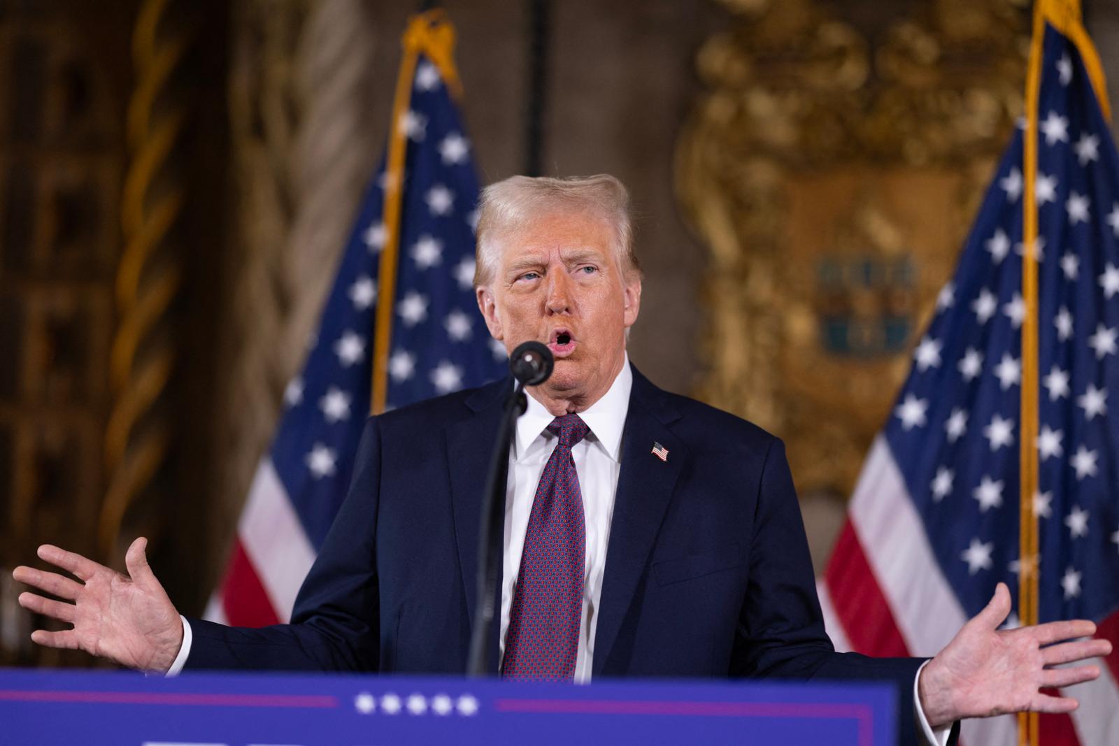 Le président élu des États-Unis, Donald Trump, s'adresse aux médias lors d'une conférence de presse. (Image d'illustration)