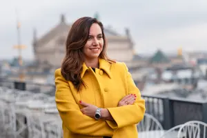Sarah Knafo, eurodéputée et vice présidente du parti Reconquête, candidate à la mairie de Paris.