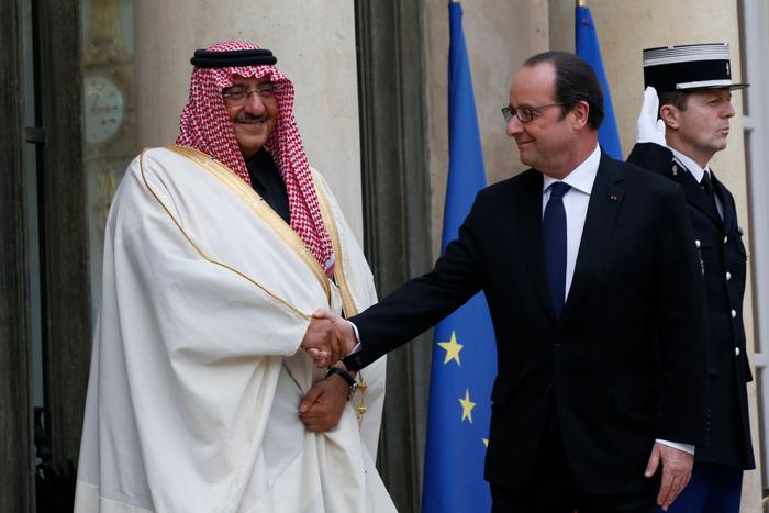 François Hollande et Mohammed ben Nayef, prince héritier d'Arabie saoudite
