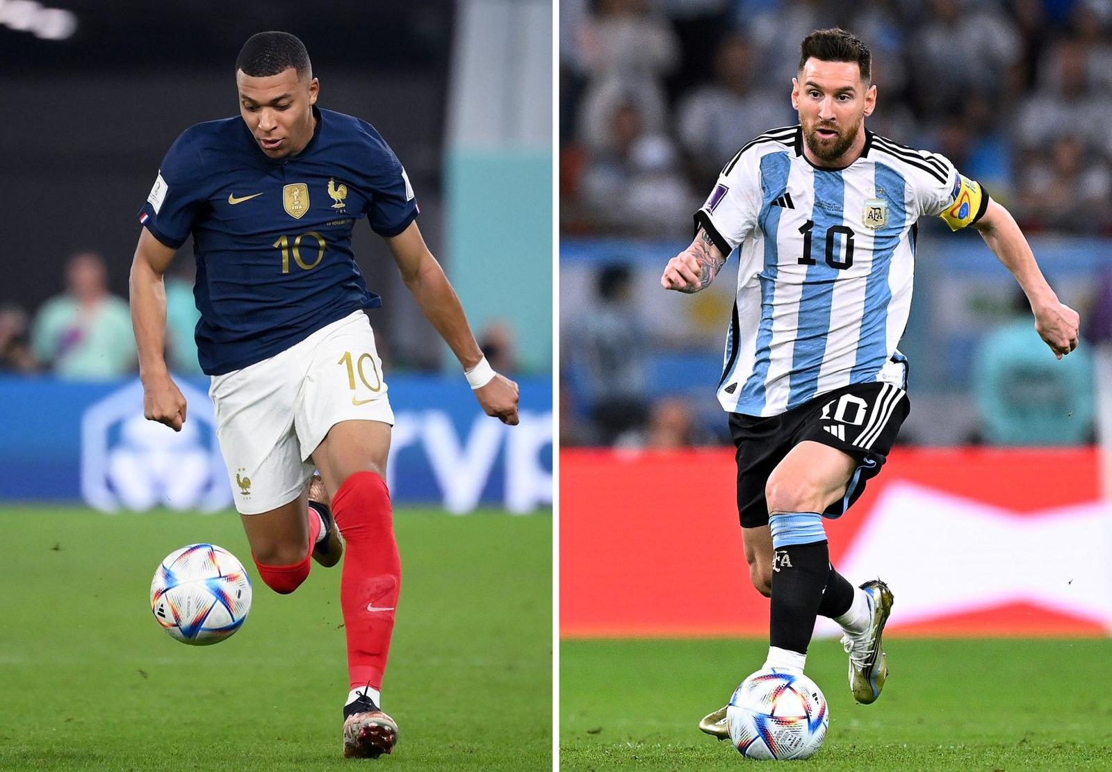 Kylian Mbappé Lionel Messi AFP