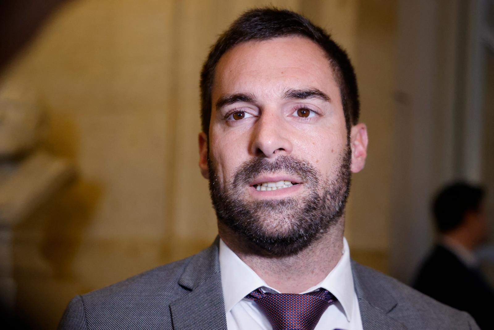 Le député RN de l'Yonne, Julien Odoul. (Photo by Ludovic MARIN / AFP)