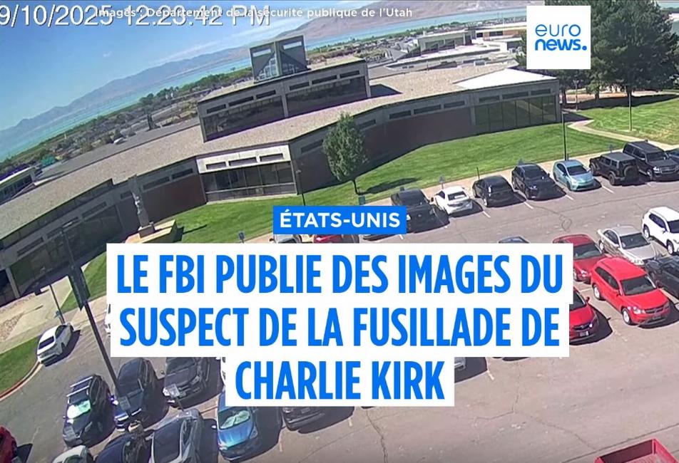 Le FBI a dévoilé des images du principal suspect de l'assassinat de Charlie Kirk, prises par des caméras de vidéosurveillance.