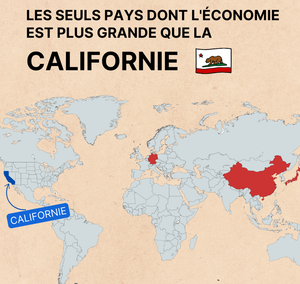 Les seuls pays dont l'économie est plus grande que la Californie.