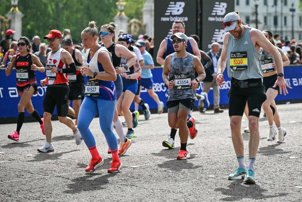 Des coureurs participent au marathon de Londres, le 26 avril 2026.