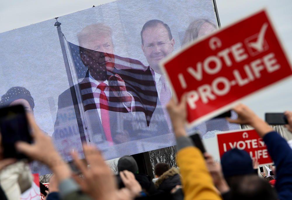 Des militants du mouvement pro-vie lors d'un rassemblement politique en faveur de Donald Trump aux Etats-Unis. (Image d'illustration)