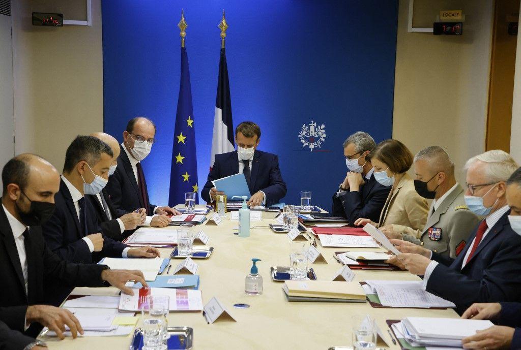 conseil de défense Emmanuel Macron AFP