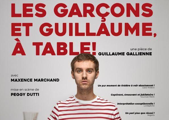 Les garçons et Guillaume à table théâtre
