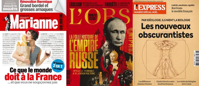 Revue de presse des hebdos.