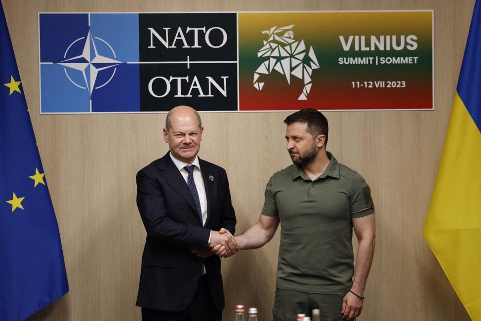 Olaf Scholz Volodymyr Zelensky AFP