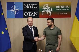 Olaf Scholz Volodymyr Zelensky AFP