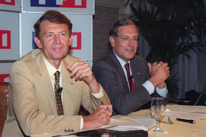 Etienne Mougeotte Patrick Le Lay AFP