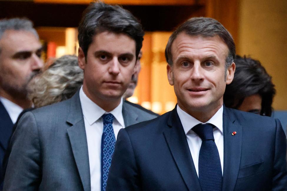 Emmanuel Macron Gabriel Attal AFP