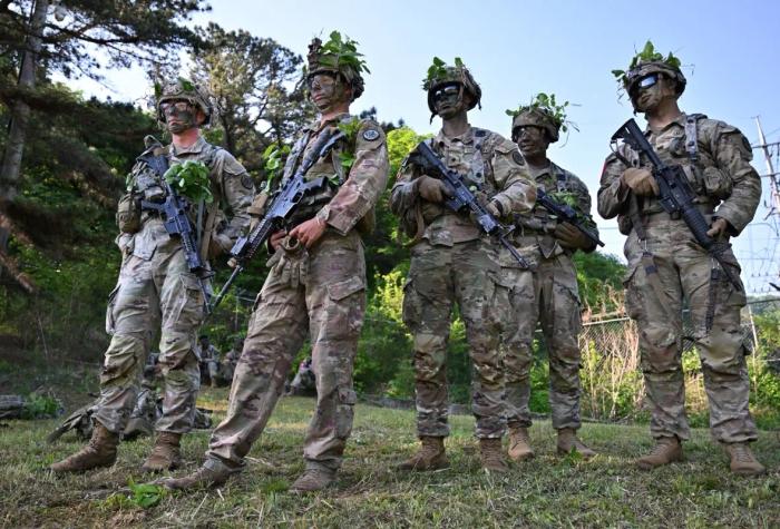 Des soldats américains lors d'un exercice à Dongducheon, en Corée du Sud, le 2 mai 2024.