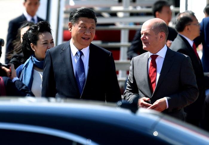 Xi Jinping Olaf Scholz AFP