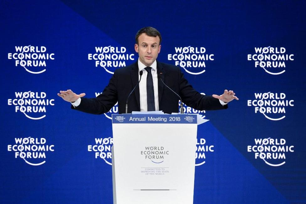 Emmanuel Macron forum économique mondial AFP