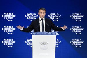 Emmanuel Macron forum économique mondial AFP