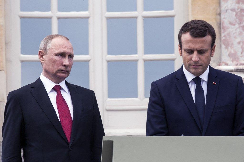 Emmanuel Macron Vladimir Poutine AFP