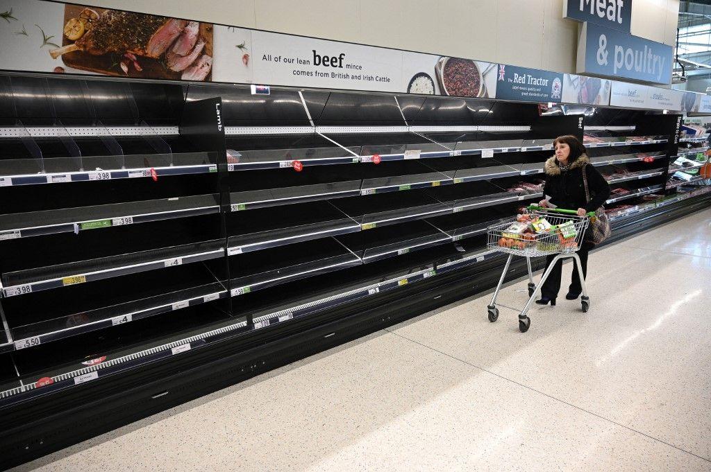 pénurie supermarché Royaume-Uni AFP