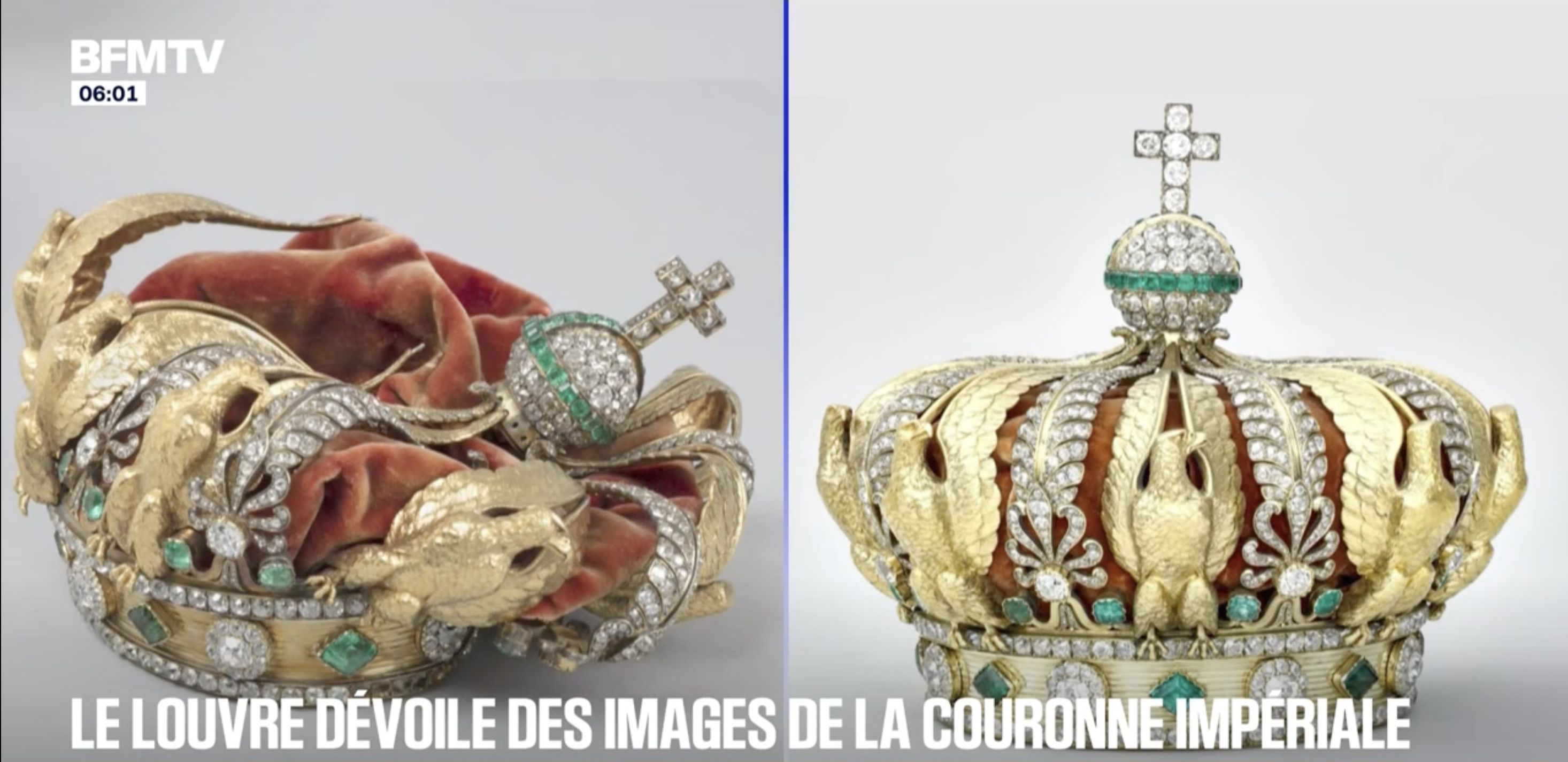 Le musée du Louvre dévoile des photos de la couronne d'Eugénie déformée, qui sera intégralement restaurée