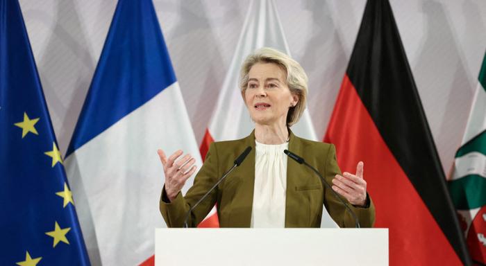 La présidente de la Commission européenne, Ursula von der Leyen, ici en Allemagne, le 28 mai 2024.