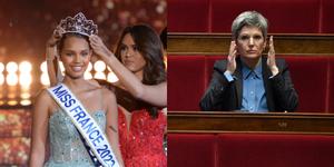 Indira Ampiot (Miss France 2023) et Sandrine Rousseau