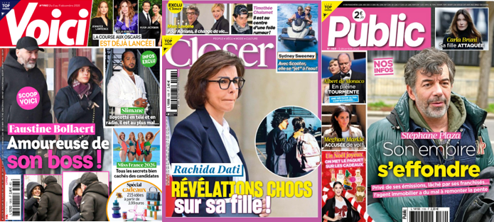 Cyril Hanouna & Tiphaine Auzières love-durent, Mme JD Vance sort sans alliance; Miley Cyrus exhibe sa bague de fiançailles, Romeo Beckham en shoppe une en se tâtant les bijoux; Gwyneth Paltrow braque le Père Noël, Taylor Swift une salle des fêtes