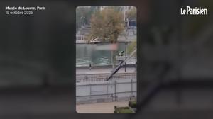 Cambriolage au Louvre : les images stupéfiantes de la fuite des braqueurs en nacelle