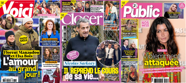 "Voici", "Closer" et "Public".
