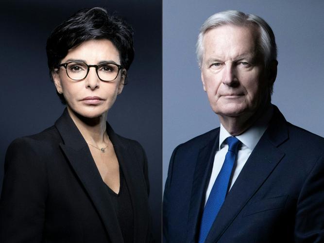 Un montage des portraits de Rachida Dati et de Michel Barnier (image d'illustration).