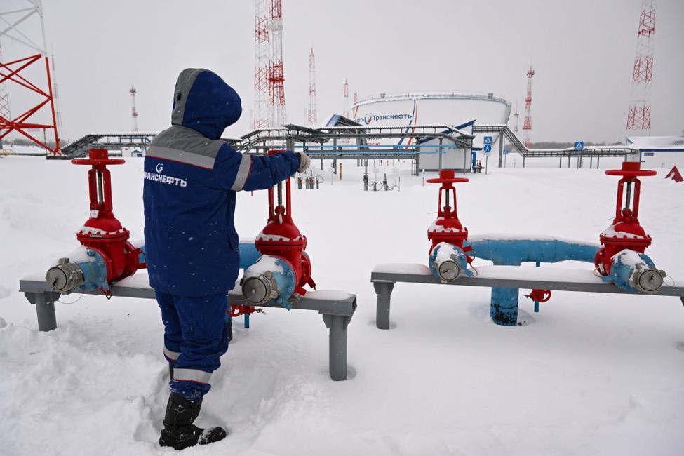Le site d'un parc de stockage de carburant du géant russe des oléoducs Transneft.