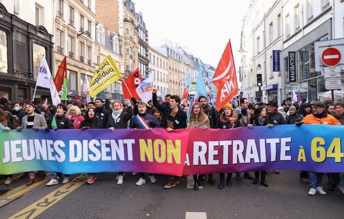 Manifestation de jeunes anti-réforme des retraites