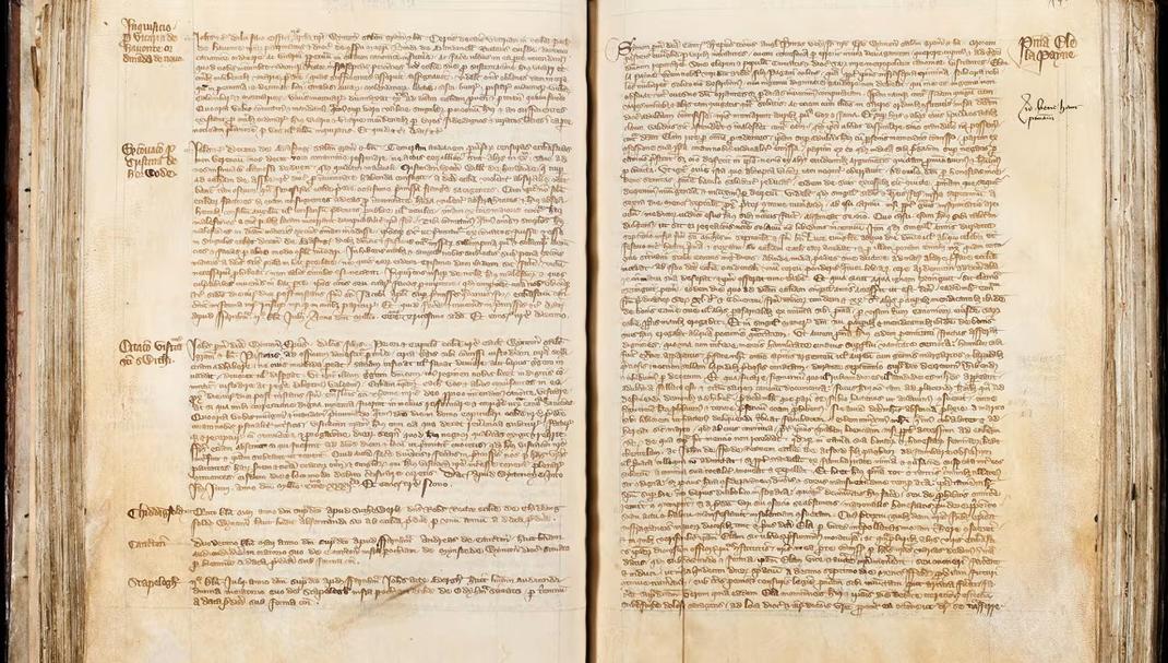 Lettre de l’archevêque de Canterburry accusant une aristocrate de plusieurs adultères, 1332 (Register of John de Stratford/Hampshire Archives/Hampshire County Council)