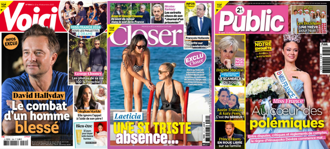 "Voici", "Closer" et "Public".