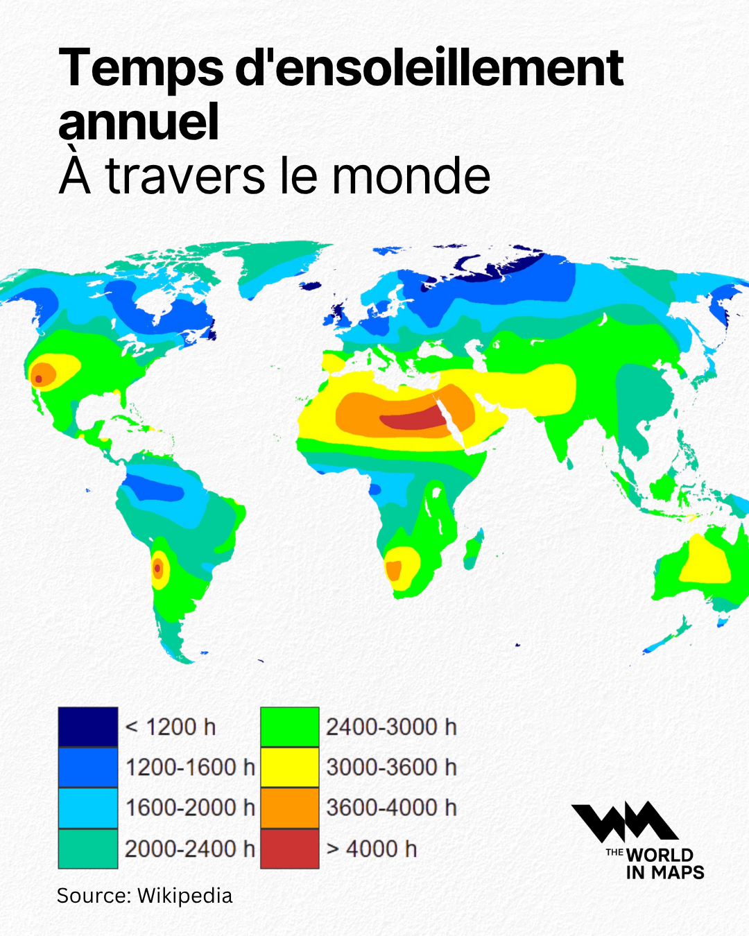 Où le soleil brille-t-il le plus sur Terre ?