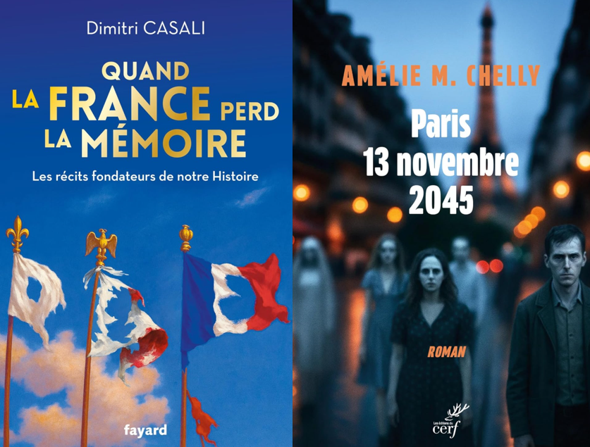 Les couvertures des livres de Dimitri Casali et Amélie M. Chelly.
