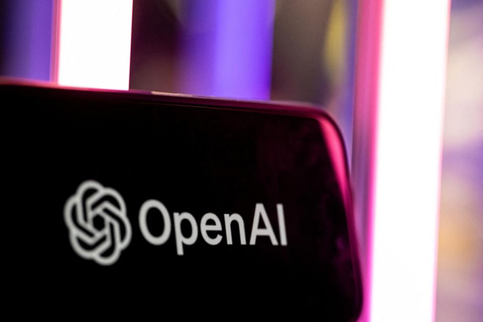 Le logo d'OpenAI est visible lors de la conférence « ALL IN 2026 » au Palais des congrès de Montréal, à Québec, le 17 septembre 2026. « ALL IN » est le plus important événement canadien consacré à l'intelligence artificielle et aux technologies.