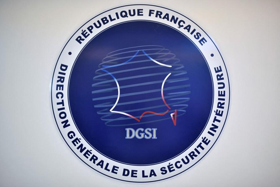 Le logo de la Direction générale de la sécurité intérieure (DGSI) à Paris, le 31 août 2020