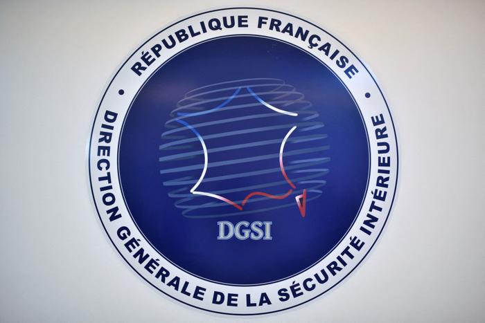Le logo de la Direction générale de la sécurité intérieure (DGSI) à Paris, le 31 août 2020