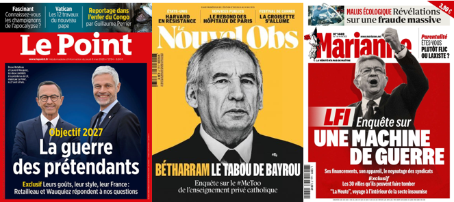 Le Point passe Retailleau Wauquiez au banc d’essai, Le Nouvel Obs voit Betharram engloutir Bayrou, Marianne la “secte” LFI dévorer des mairies; La crise du Sahara occidental coûte cher à la France, l’écologie radicale aussi