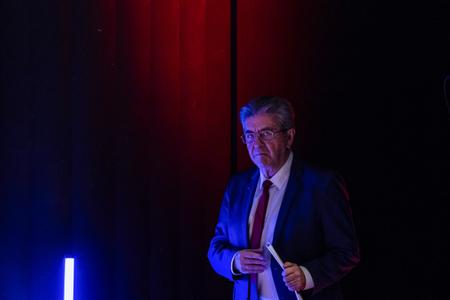 Jean-Luc Mélenchon, fondateur de La France Insoumise lors d'un discours à Roubaix, dans le nord de la France, le 31 janvier 2026.