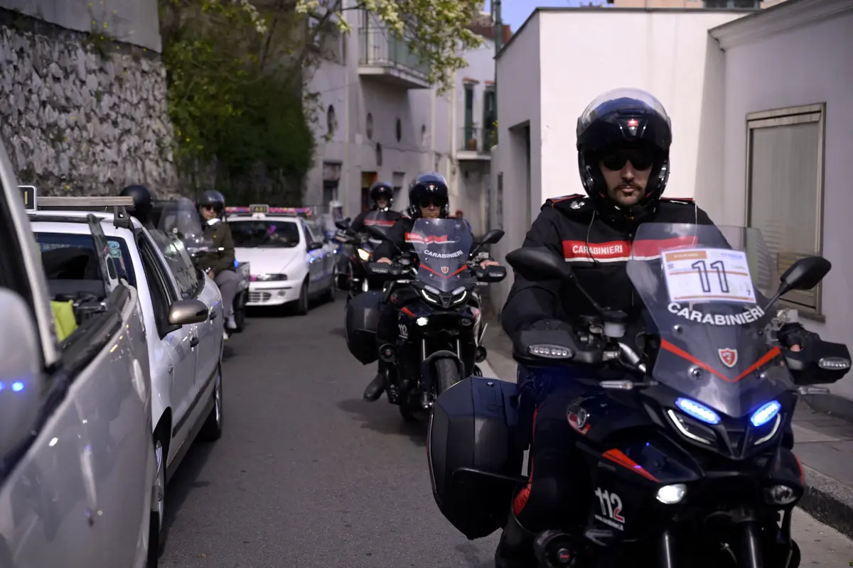 Carabiniers italiens, image d'illustration. (Photo by Tiziana FABI / AFP)
