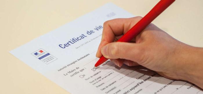 certificat de vie