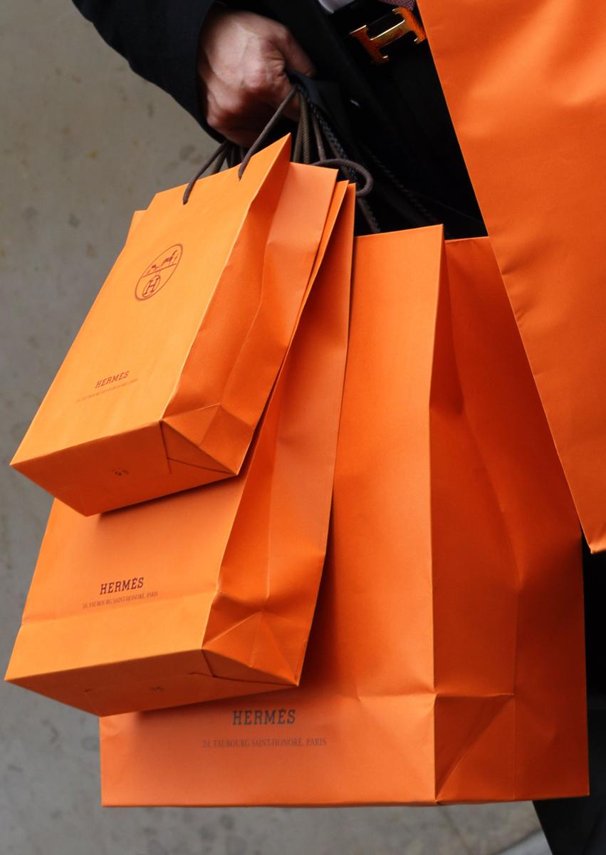 Sac de shopping Hermès. (Image d'illustration)