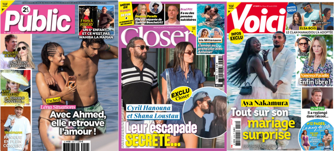 "Public", "Closer" et "Voici".